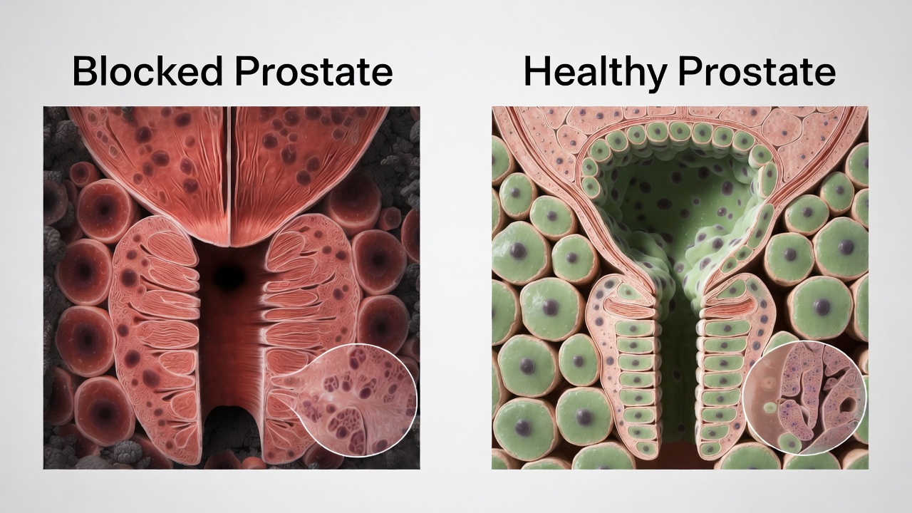 Blocked Prostate vs Healthy Prostate — Muscle Plug Comparison